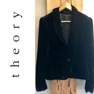 Theory Black Velvet Blazer